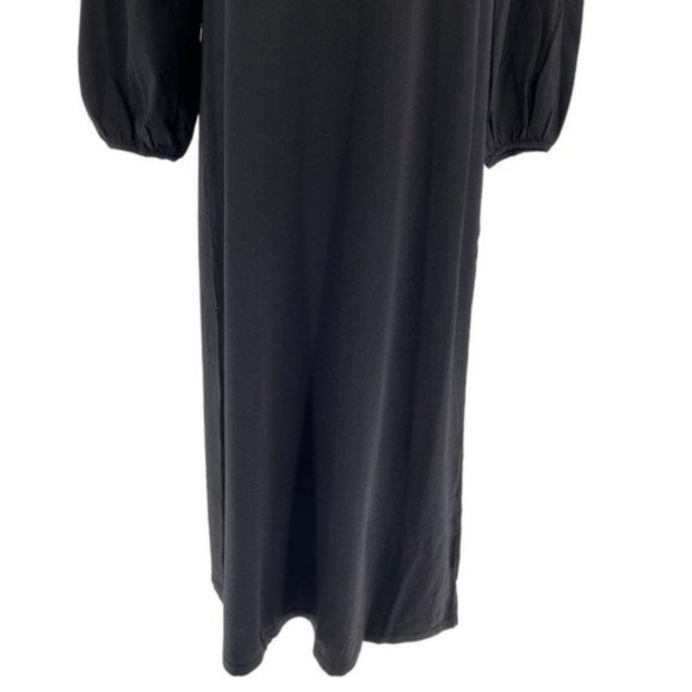 Pomander Place | NEW Black Double Knit Lennox Long Sleeve Maxi Dress Size M - Picture 7 of 13